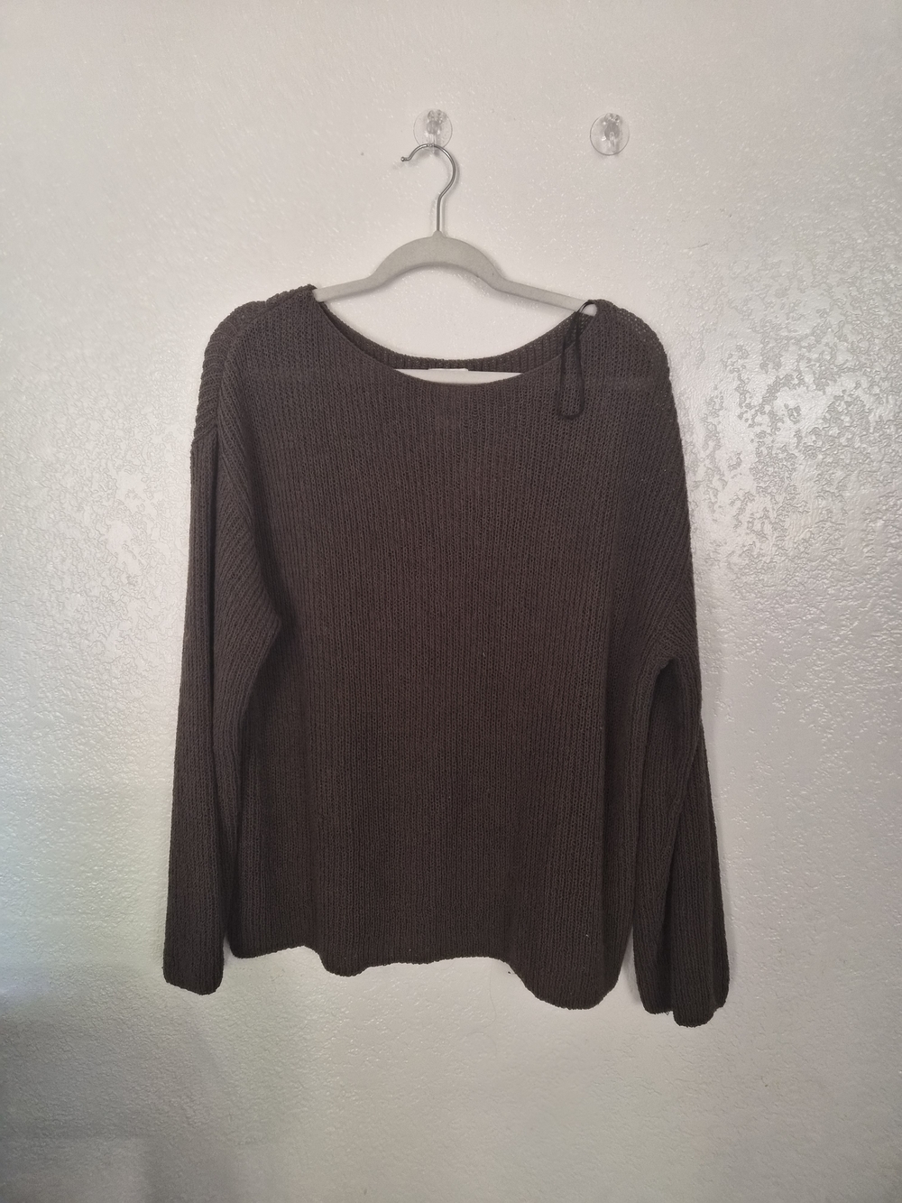 H&M Relaxed Knit Sweater in Dark Brown